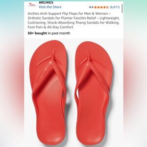 Women's Red Flip Flops